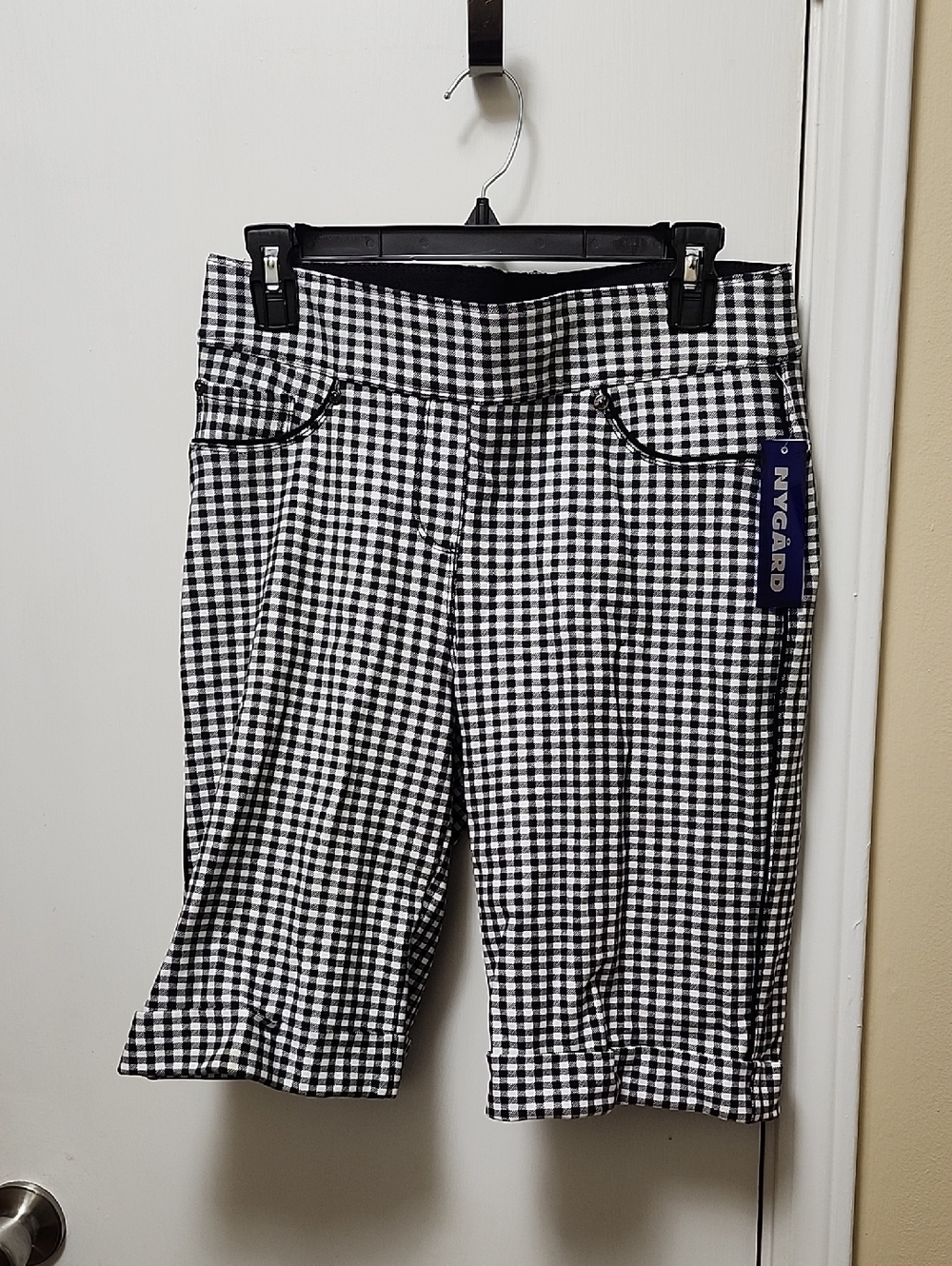 Peter Nygard Black and White Gingham Shorts